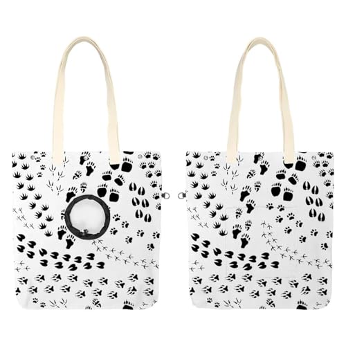 Bolsa de transporte de lona con diseño de garras para perros pequeños y gatos 2