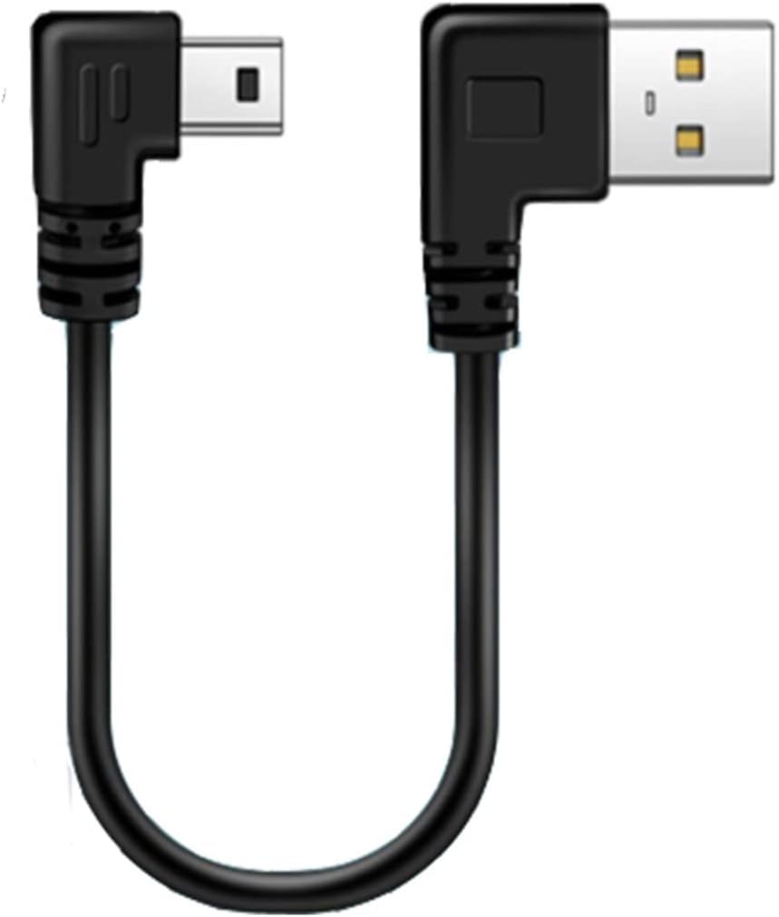 Mini USB Cable Double right angle for Canon PowerShot/Rebel/EOS/DSLR/ELPH,Dash Cam,SatNav,Car,Camera,USB Mini-B Charger Cord Data Sync Charging Adapter (0.5M,Right to Right)