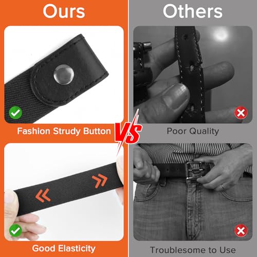 No Buckle Belts for Women, Elastic Belts for Women, Comfortable Womens Belts for Jeans, Stretch Belts for Women2