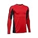 Under Armour Boys' HeatGear Armour Up Long Sleeve, Red/Black, Youth Large