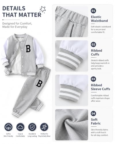 Image of Cakaner Boys Color Block Button Down Shirt and Jogger Pants Button Up Sweatsuits Sets (Size: 5-12T)