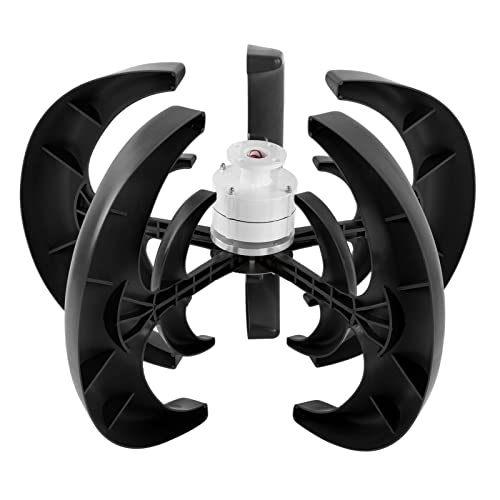Luqeeg LUQEEGKGTW30NQ8S8428-11 Wind Turbine Generator, 12V 24V 48V 1200W Wind Vertical Axis Generator With Controller, 5 Leavies Wind Turbine Generator Kit thumb #8
