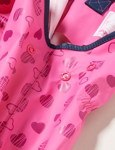 Playshoes Matschhose Regenlatzhose Ungefüttert Unisex Kinder Wind- und wasserdichte Regenhose Regenbekleidung, Herzchen, 116