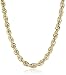 Men's 14k Yellow Gold Hollow Diamond-Cut Rope Chain Necklace (2.5mm), 24"
