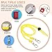 PATIKIL 44cm Neck Lanyard with Clasp, 5 Pcs Adjustable Long Keychain Strap Badge Lanyard for ID Badges Holder Keys USB Keychain USB Office, Yellow