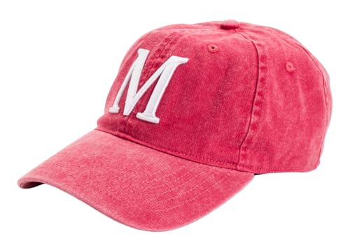 Casquette Mustang rouge homme femme chapeau été en coton avec visière arrondie