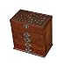Jewel Box Aufbewahrungsbox Jewellery Organizer 5 Schichten mit 4 Schubladen Dunkelbraun