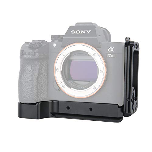 (New Version) NICEYRIG L Bracket Holder L Plate for Sony A7RIII/ A7MIII/ A7MII/ A7RII/ A7SII/ A9 with Quick Release Plate for Arca-Swiss Standard