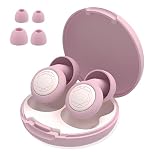 Ear Plugs for Sleep Noise Cancelling Earbuds -45dB, Reusable Soft Loop Earplugs Sleep with 8 Eartips & Case, Hearing Protection for Concert, Working, Studying, Traveling (Pink)