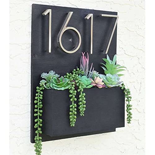 Numéro de maison argenté 12 cm en nickel satiné de qualité supérieure - 7