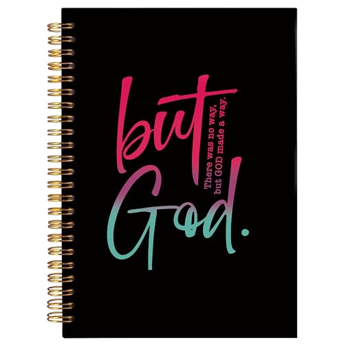 BESERH But God - Diarios bíblicos cristianos inspiradores para mujeres y hombres, cuaderno cristiano en espiral, diario de oración para mujer y hombre, cuadernos de la Biblia para tomar notas, 5.5 x