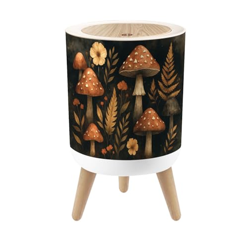 Bote de basura con tapa, diseño boho vintage, 1.8 galones