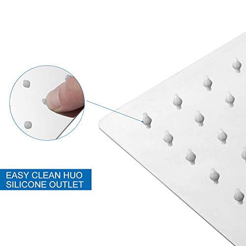 Rainfall Shower Head Chrome - Sarlai 16 Inch Shower Head Large Rain Solid Square Ultra Thin 304 Stainless Steel Chrome Finish Rainfall Shower Head #TOP6