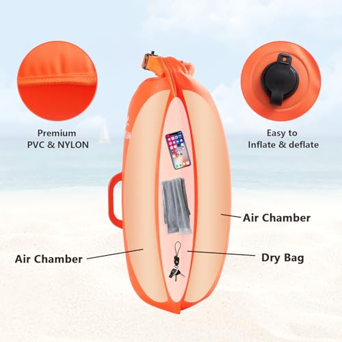 Bouée de natation pour eau libre protégeant vos objets de valeur