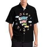 [ACHVAC] 音符とこいのぼりの親子 シャツ メンズ 半袖 襟付き カジュアル トップス ビジネス 柔らかい 大きいサイズ 開襟シャツ ゆったり おしゃれ 旅行 海水浴 3XL