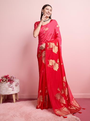 DOI MOI pink banarasi silk saree – image 3