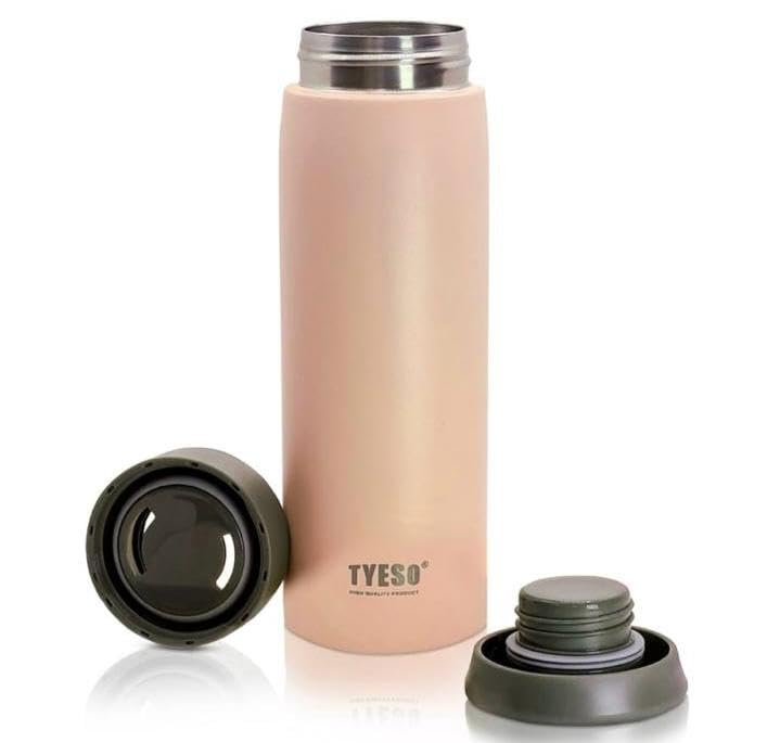 BOTELLA TERMICA - taza termica, TERMO CAFE, botella agua acero inoxidable, vaso termo cafe para llevar, ANTIGOTEO - ANTIQUEMADURAS, termo FRIO Y CALIENTE 100% hermetico. (500 ml, ROSA)