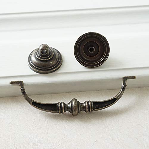 Lbfeel 4.25" Drawer Pulls Dresser Handle Antique Bronze Drop Bail Pulls Handles For Kitchen Cabinet Cupboard Doors 108Mm #TOP5