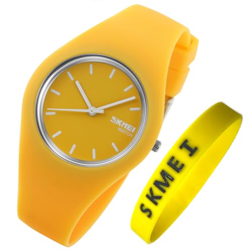 Montre de sport pour jeunes femmes idée cadeau tendance avec bracelet noir silicone
