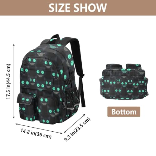 Mochila de viaje resistente de gato negro para llevar libros escolares 3