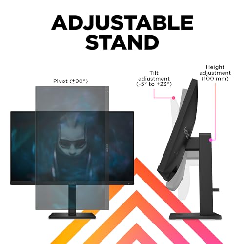 Image of HP OMEN 23.8 inch FHD 165Hz Gaming Monitor, FHD Display (1920 x 1080), IPS panel, 99% sRGB, 90% DCI-P3, 16:9, AMD FreeSync Premium Technology, 24 (2023),Black