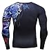Red Plume Men's 3D Printed Compression T Shirts Long Sleeve Workout Top Tees for Sports Fitness Running