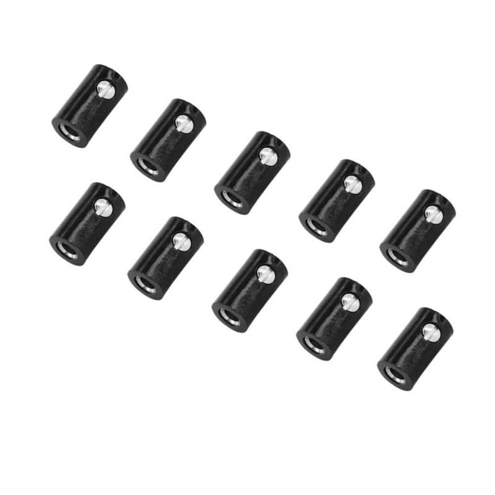 WITTKOWARE Zwergstecker & Zwergkupplungen Sortiment 2,6mm | Modellbahn-Stecker mit Schraubanschluss 16A 60V | H0 Stecker Set Rot Schwarz Blau Gelb Grün 100-teilig