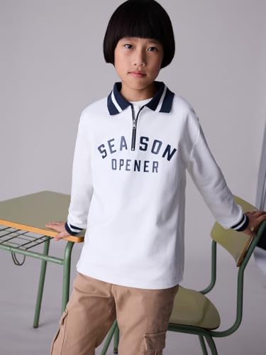 Mayoral Pullover Zipper for Boys Cream4