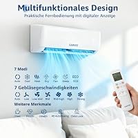Thaookte A++ Split-Klimaanlage 24000 BTU (7,2 kW) Inverter – Heizen & Kühlen, 19 dB(A) leise, antibakterieller Verdampfer, WiFi & App-Steuerung, inkl. Montagematerial [Energieklasse A++] – Ansicht 3