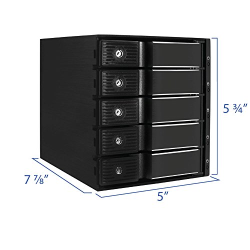 Kingwin MKS-535TL Hard Drive Enclosure For Computer Pc Case Internal 5 Bay Hot Swap For 3.5 Inch Hdd Ssd, Sata Backplane Aluminum Trayless Mobile Rack thumb #7