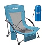 Beach Chair for Adults, Lightweight Portable Lay Flat Folding Beach Chair with 5 Reclining Positions, Backpack Straps, Phone Pocket, Cup Holder & Towel Bar