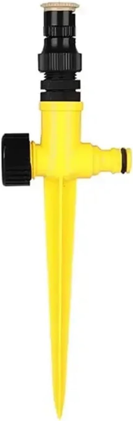 1pc Irrigation Head Adjustable 360 Degrees Automatic Rotating Water Spray Ground Sprinkler Irrigation(GreenA)