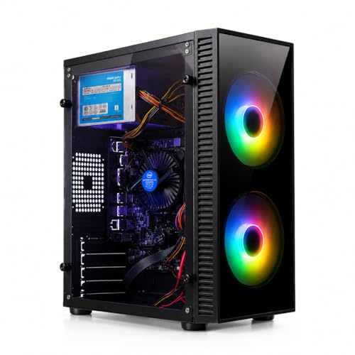 Image of METHEI Core i3 9th Gen Desktop Computer PC | 16GB DDR4 RAM | 512GB SSD | WiFi | Windows 11 Pro | MS Office21 | RGB Gaming Cabinet CPU