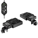 hygger Aquarium Cooling Fan Quiet Dual Head Fish Tank Chiller with Adjustable Speed & Timer Aquarium Cooler for Axolotl...