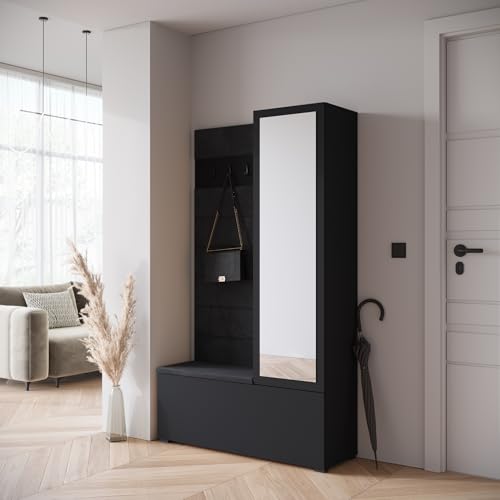 Muebles Slavic Armario Vestidor con Tapicería TEJO II - Largo de 150 cm - Vestidor en Estilo Moderno - Roperos de Dormitorio para Salón, Comedor - Armario Grande