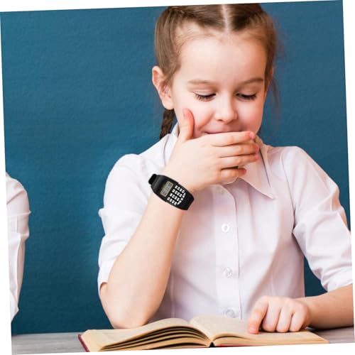 Mikikit-2piezas-Mesa-De-Ordenador-Reloj-Calculadora-Portatil-Tipo-Reloj-De-Pulsera-para-Operaciones-Geometricas-Obsequio-De-Cumpleanos-Anos