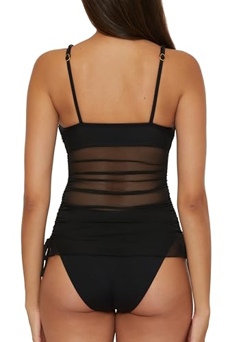 BECCA Women's Muse One Piece Swimsuit, High Neck, Bathing Suits4