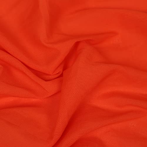 Image of Cotton Skin Friendly Summer Shrink Proof Bath Towel Pure Cotton Gamcha Soft 100% for Men and Boys All Purpose Living Handloom (Orange Pack of 3)