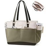 LOVEVOOK Arbeitstasche Damen Lehrertasche 15.6 Zoll Laptop Handtasche Groß Shopper Tote Bag mit Reißverschluss Aktentasche Bürotasche Einkaufstasche Handbags Women für Uni Schule Business Work