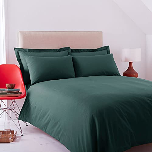 Charlotte Thomas Parure de lit Double en Polycoton Vert Bouteille