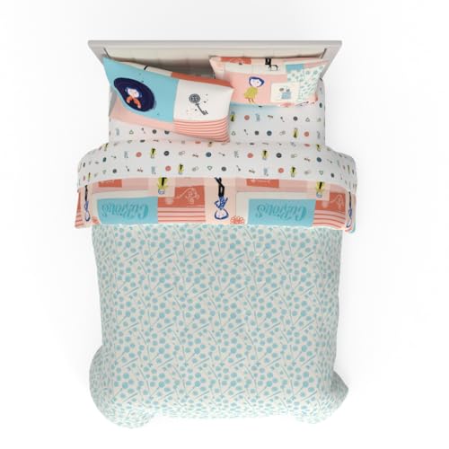 Image of Coraline Kids Bedding Super Soft & Cozy Reversible Microfiber Comforter and Sheet Set with Sham, 7 Piece Full Size, (Officially Licensed Product) By Franco