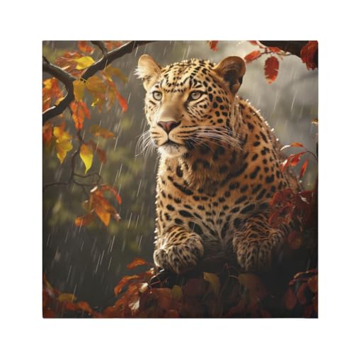 Servilletas de Tela Leopardo Cheetah 20x20 Pulg 6 Unidades miniatura 1