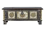 INDODECOR BAUL DE Madera DE Mango Y Apliques DE Bronce.Medidas: 45x116x40