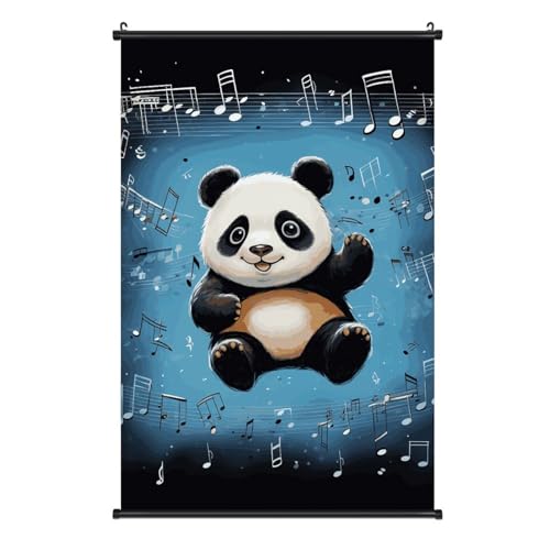 Poster panda dansant musique rompre la monotonie des murs blancs de bureau avec cette toile