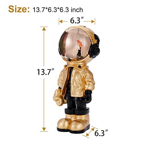 Jimbon Gold Astronaut Statue Home Decor, Big Size Figurines,Spaceman Sculpture For Living Room, Office, Desktop, Porch Tv Wine Cabinet, Modern Style Cute Ornaments For Christmas Ctmas Gift #TOP1