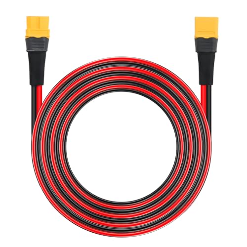 laffoonparts Cabo de extensão conector fêmea para macho de 10FT 12AWG para carros RC, drones, estaçõ