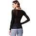 Buauty Black Sheer Tops for Women,Mesh Fishnet Tops Plus Size,Stylish and Sensational Mesh Blouses for Fashion-Forward Ladies