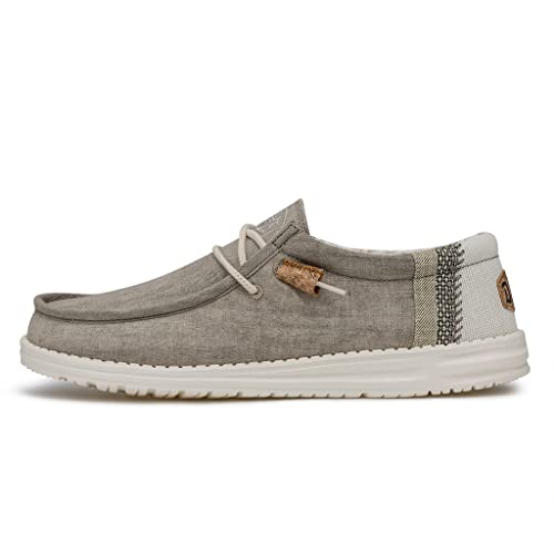 Image of HEYDUDE Men's Wally Linen | Men's Loafers | Men's Slip On Shoes | Comfortable & Light-Weight