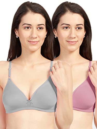 Image of SONARI Omania Womens Non-Padded Cotton Polyester Bras - Solid, Non-Wired, Medium Coverage, Hand Washable (Pack of 2)