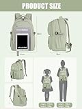 FIORETTO Lightweight School Backpack Womens, Cute School Bag for Teenager Girls, 15.6 Laptop Rucksack Backpack for School Casual Daypacks Travel Backpack for College Work Green 25L - Image 5
